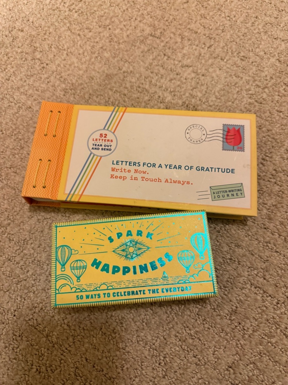 Chronicle Books Gratitude Letter Kit + Spark Happiness Prompt Cards Bundle